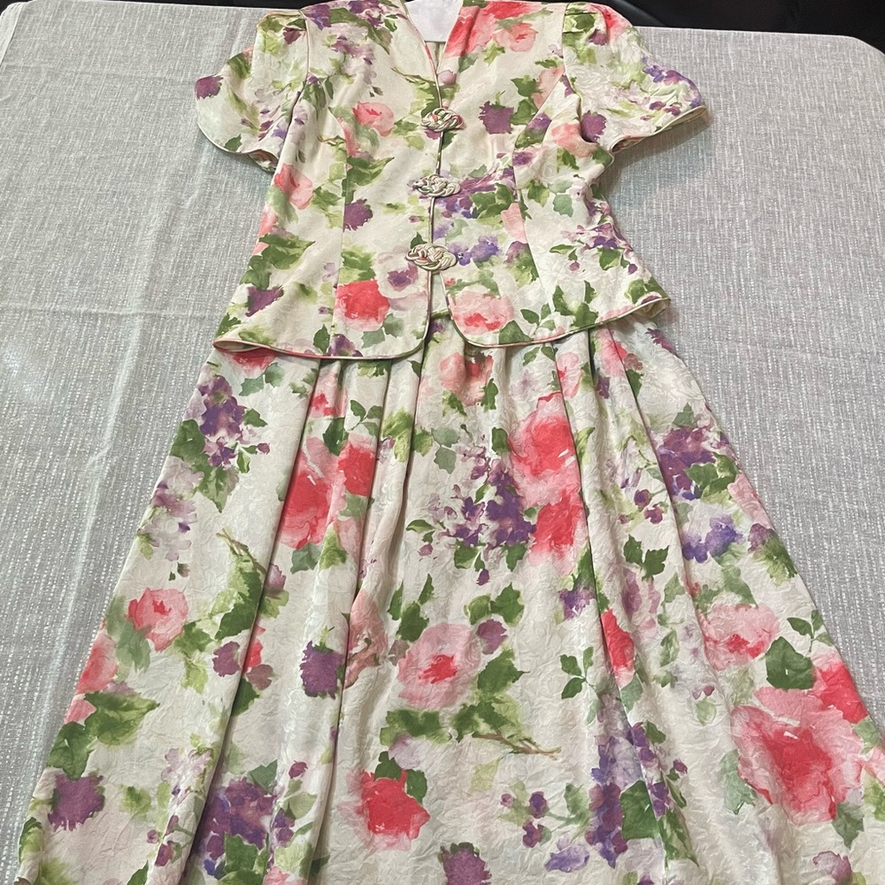 Floral Two-Piece Dress Set